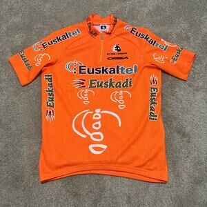 Etxeondo Euskaltel Cycling Jersey Orange 1/4 Zip Orbea Euskadi Spain Size XL